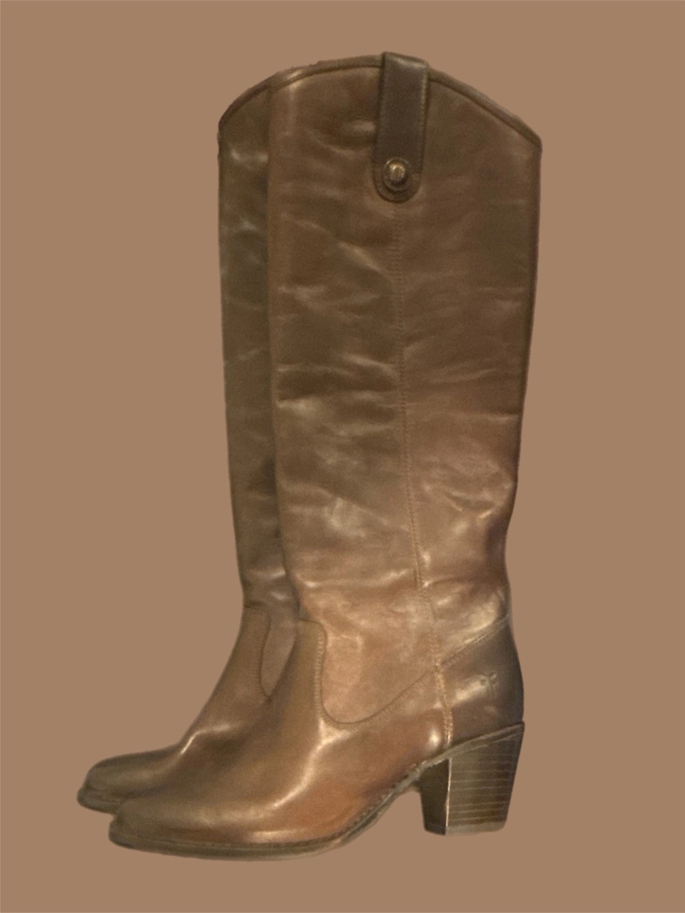 Frye Brown Leather Tall Pull-On Boots Size 7